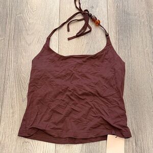 Shein Elegant Brown Halter Top